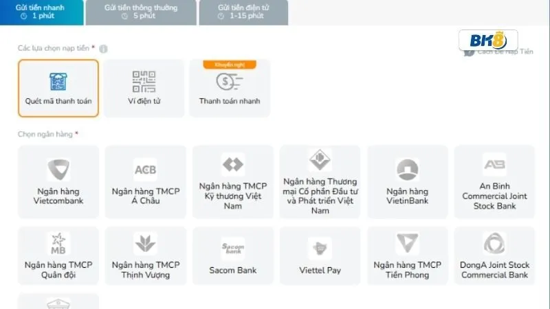 Nhập thông tin nạp tiền đúng quy định Nhập thông tin nạp tiền đúng quy định